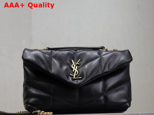 Saint Laurent Toy Puffer in Nappa Leather Black Replica