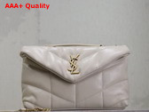 Saint Laurent Toy Puffer in Nappa Leather Blanc Vintage Replica