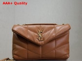Saint Laurent Toy Puffer in Nappa Leather Light Caramel Replica