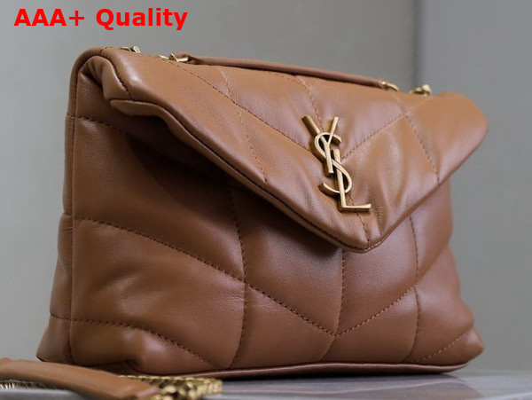 Saint Laurent Toy Puffer in Nappa Leather Light Caramel Replica