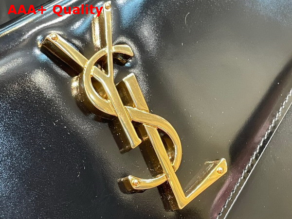 Saint Laurent Uptown Pouch in Black Patent Leather Replica
