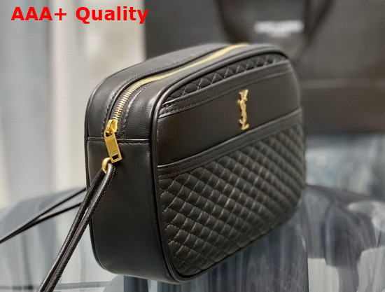 Saint Laurent Victoire Camera Bag in Quilted Lambskin Black Replica
