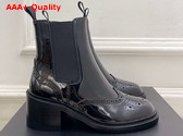 Saint Laurent Vincent Chelsea Boots in Black Glazed Leather Replica