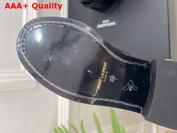 Saint Laurent Vincent Chelsea Boots in Black Glazed Leather Replica