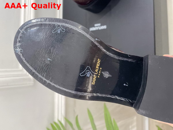 Saint Laurent Vincent Chelsea Boots in Bordeaux Glazed Leather Replica