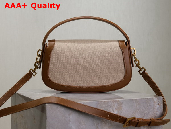 Saint Laurent Voltaire Shoulder Bag in Canvas Desert Dust Brick Replica