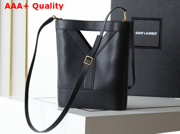 Saint Laurent Y Small Bucket in Black Leather Replica