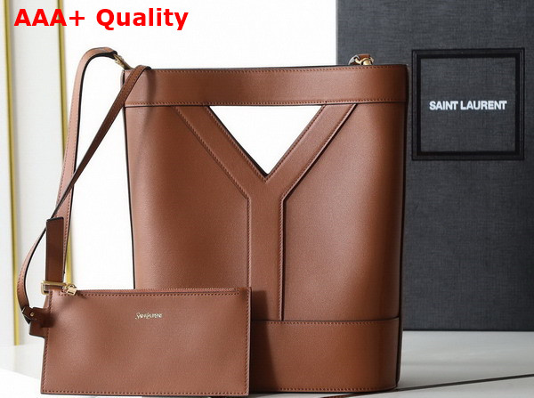 Saint Laurent Y Small Bucket in Brick Leather Replica