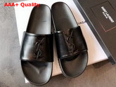 Saint Laurent YSL Logo Mules in Black Replica