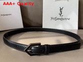 Saint Triangle Buckle Belt in Soft Lambskin Black Replica