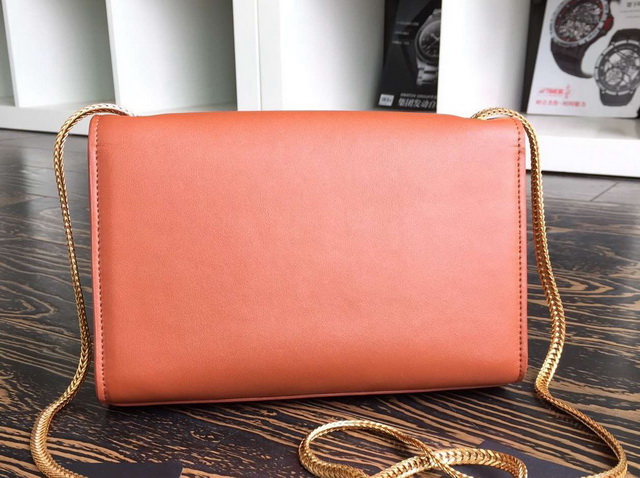 Small Monogram Saint Laurent Tassel Satchel In Orange for Sale