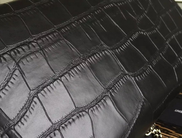 Tassel Satchel In Black Crocodile for Sale