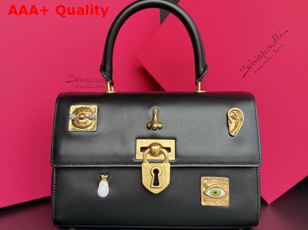 Schiaparelli Bijoux Secret Bag in Smooth Black Lambskin Replica