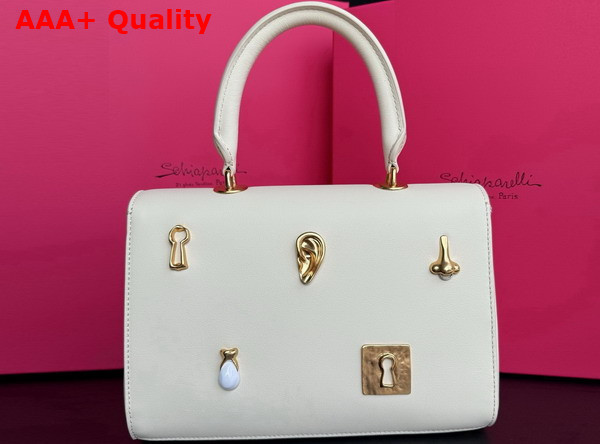 Schiaparelli Bijoux Secret Bag in Smooth Ecru Lambskin Replica