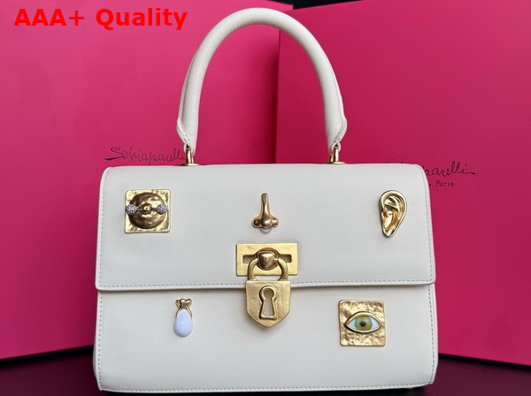 Schiaparelli Bijoux Secret Bag in Smooth Ecru Lambskin Replica