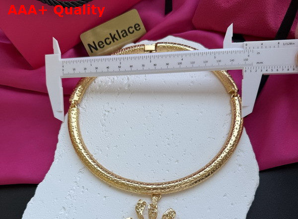 Schiaparelli Codes Breastplate Necklace in Hammered Gold Brass Replica