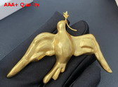 Schiaparelli Dove Brooch in Gold Metal Replica