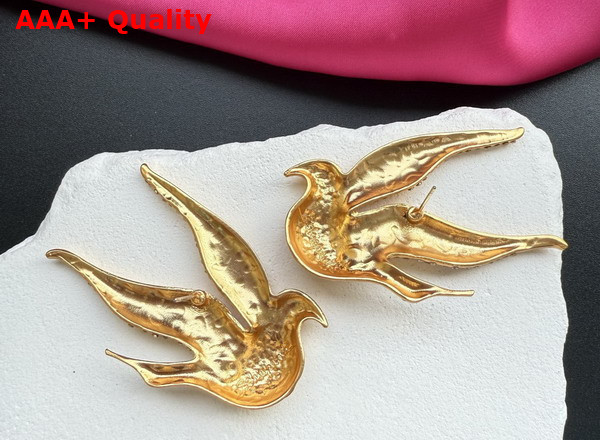 Schiaparelli Dove Earrings in Gold Plated Brass Replica