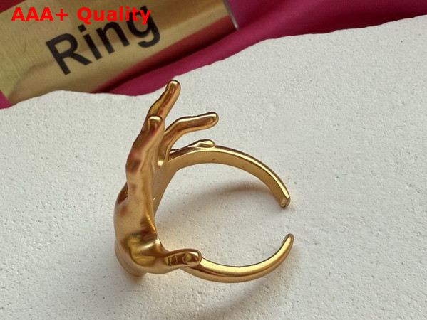 Schiaparelli Hand Ring in Gold Brass Replica