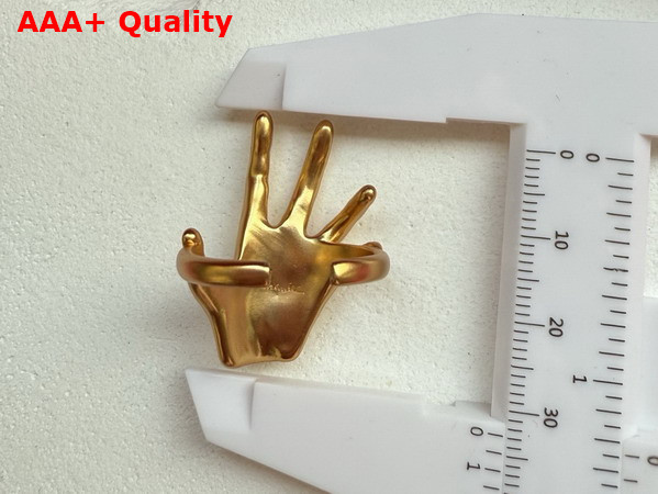 Schiaparelli Hand Ring in Gold Brass Replica
