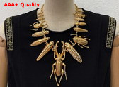 Schiaparelli Insect Necklace in Gold Plated Brass Replica