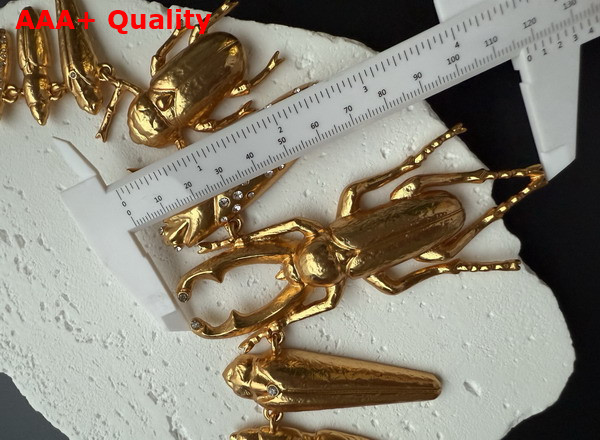 Schiaparelli Insect Necklace in Gold Plated Brass Replica