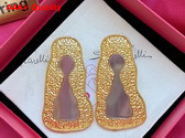 Schiaparelli Keyhole Earrings in Gold Brass Replica