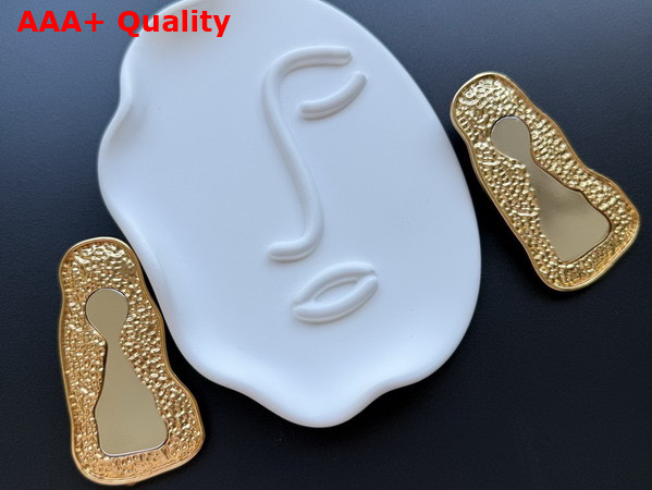 Schiaparelli Keyhole Earrings in Gold Brass Replica