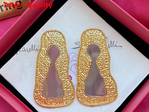Schiaparelli Keyhole Earrings in Gold Brass Replica