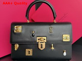 Schiaparelli Large Bijoux Secret Bag in Smooth Black Lambskin Replica