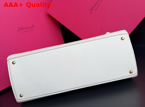 Schiaparelli Large Bijoux Secret Bag in Smooth Ecru Lambskin Replica