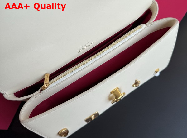 Schiaparelli Large Bijoux Secret Bag in Smooth Ecru Lambskin Replica