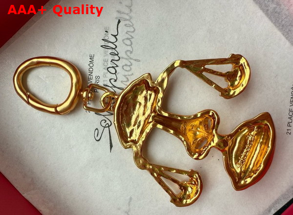 Schiaparelli Libra Charm in Hammered Brass Replica