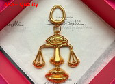 Schiaparelli Libra Charm in Hammered Brass Replica