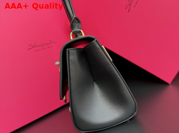 Schiaparelli Mini Bijoux Secret Bag in Smooth Black Lambskin Replica