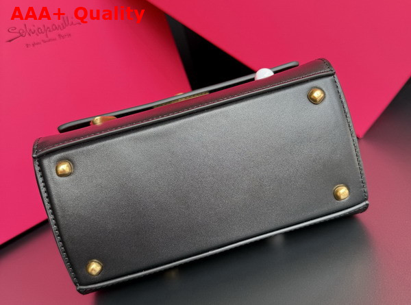 Schiaparelli Mini Bijoux Secret Bag in Smooth Black Lambskin Replica