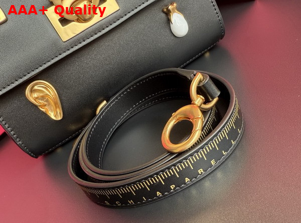Schiaparelli Mini Bijoux Secret Bag in Smooth Black Lambskin Replica