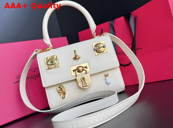 Schiaparelli Mini Bijoux Secret Bag in Smooth Ecru Lambskin Replica