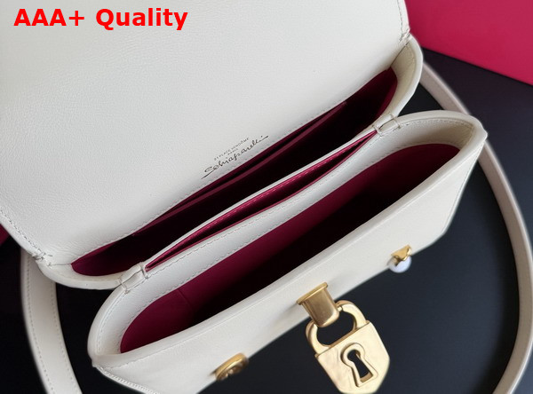 Schiaparelli Mini Bijoux Secret Bag in Smooth Ecru Lambskin Replica