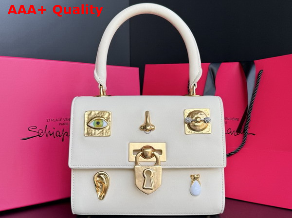 Schiaparelli Mini Bijoux Secret Bag in Smooth Ecru Lambskin Replica