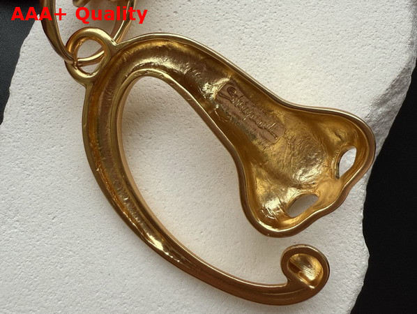 Schiaparelli Nose Necklace in Gold Plated Brass Replica