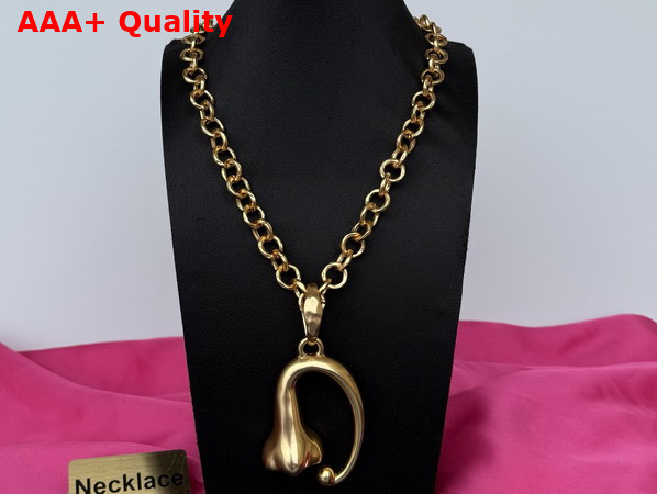 Schiaparelli Nose Necklace in Gold Plated Brass Replica