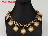Schiaparelli Sea Shell Necklace in Gold Brass Replica