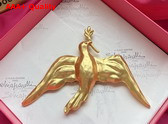 Schiaparelli Small Dove Brooch in Gold Metal Replica