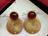 Schiaparelli Suns and Cabochons Earrings in Gold Plated Brass Replica