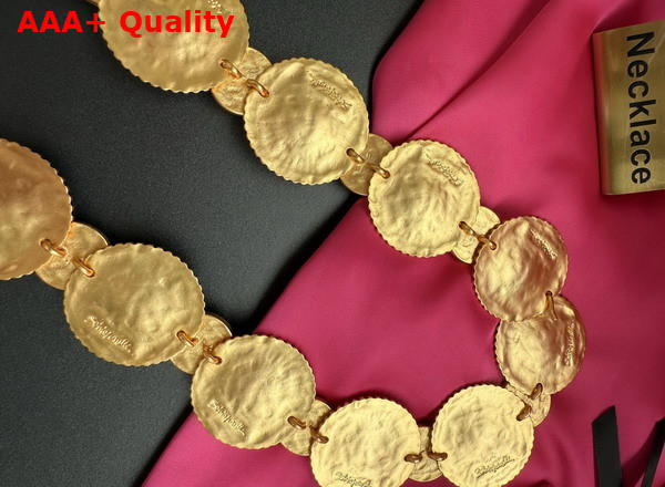 Schiaparelli Suns and Cabochons Necklace in Gold Plated Brass Replica