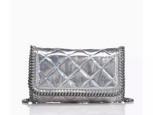 Falabella Quilted Metallic Tiny Clutch for Sale