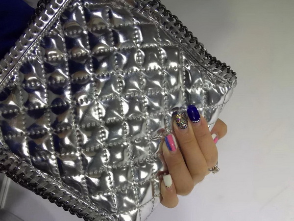Falabella Quilted Metallic Tiny Tote Bag for Sale