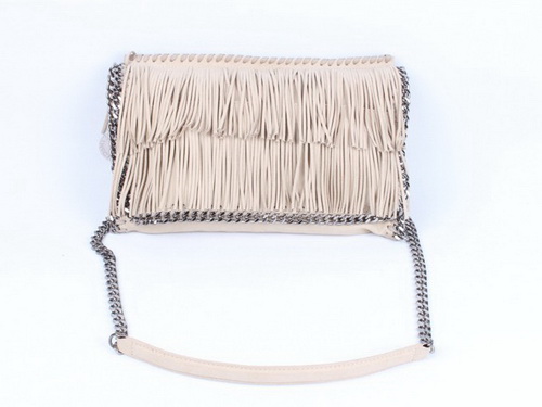 Fringed Falabella Shoulder Bag Taupe for Sale