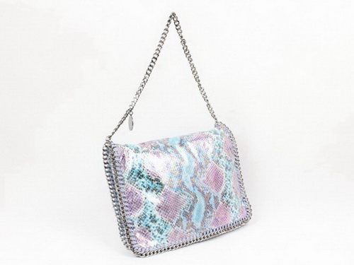 Stella McCartney Falabella Shoulder Bag Blue Snake for Sale